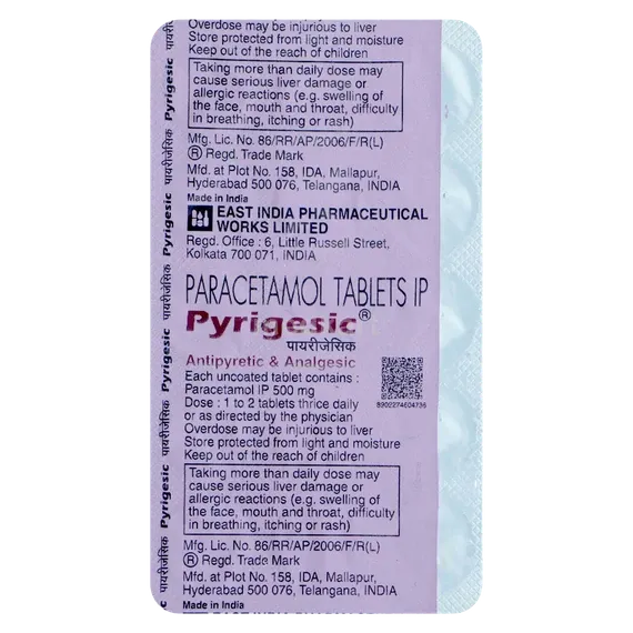pyrigesic 500mg tablet 15's